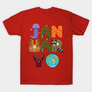 January born Zoo keeper Animal Lover Biology Teacher Kindergarten T-Shirt